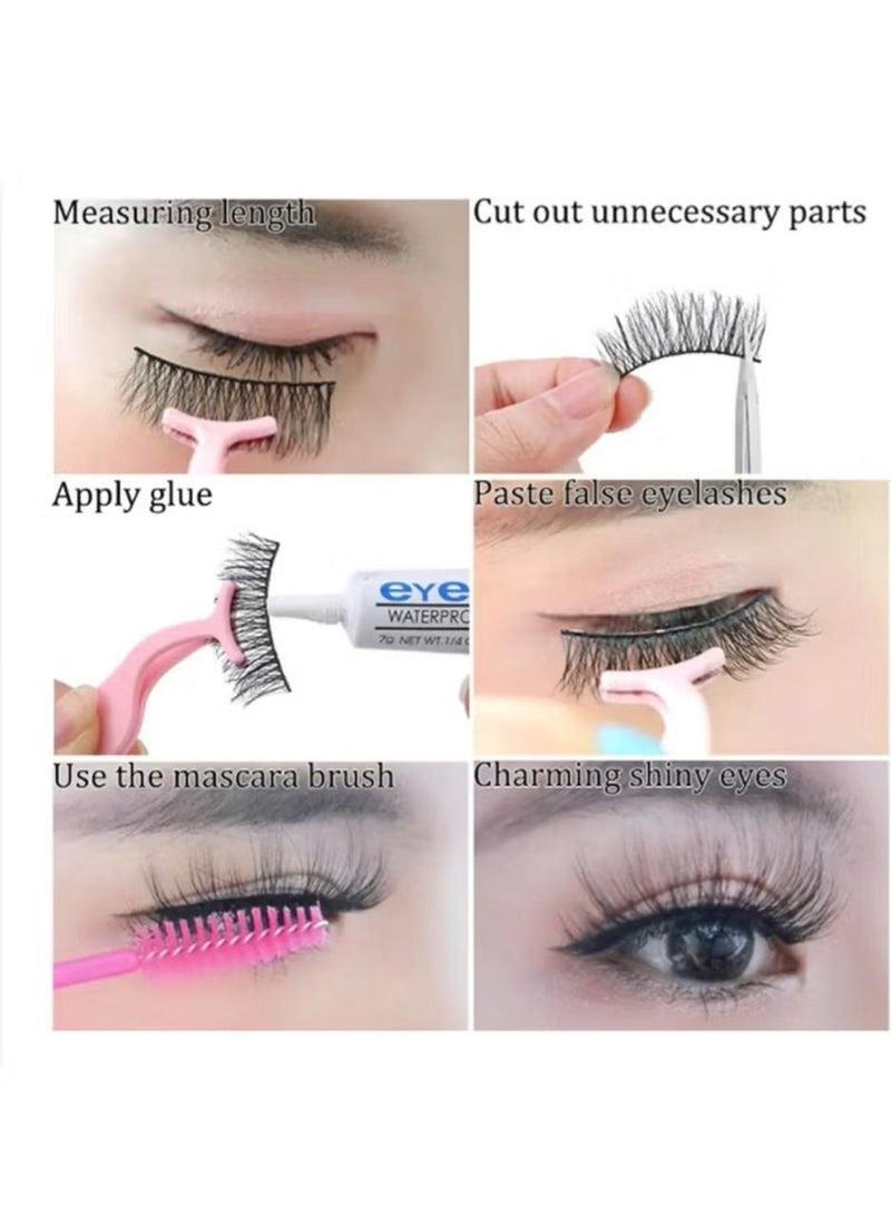 3D Mink Lashes: Glamorous Look and Long-Lasting Natural Volume - 7 Pairs - Image 2